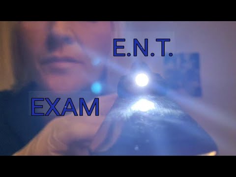 ASMR E.N.T. EXAM [Nasal Polyps] MEDICAL Doctor Role-play (Otoscope,Latex Gloves, Nasal Speculum)