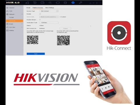بطريقة بسيطة ربط كاميرات هيك فيجن بالموبايل hikvison hvr 4.0 by hik-connect  - YouTube