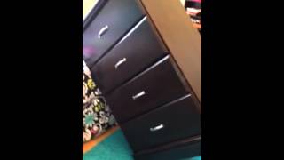 This is a Sauder chest of drawers. I say Mainstays in the video in error. All 4 drawers locks. Video shows how to unlock without 