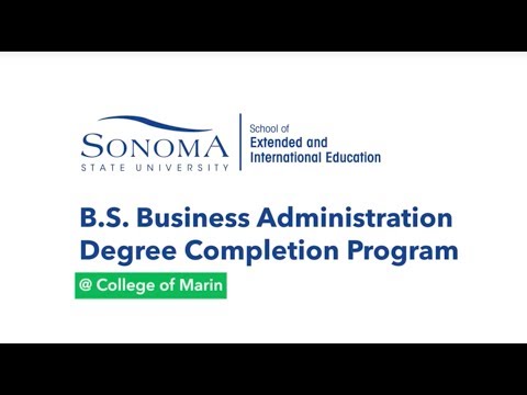SSU B.S. Business Administration Degree Completion Program @ College of Marin
