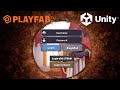 Systme de connexion dans unity avec playfab  tutoriels playfab partie 1