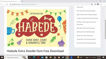 How to Download and install Habede Extra Doodle Font Free Download in Adobe Photoshop