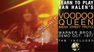 Van Halen - Voodoo Queen - Warner Bros. Demo - Eddie Van Halen Guitar Lesson with Tab