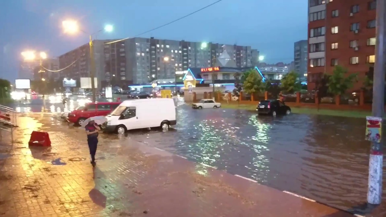 Потоп в Жуковском на ул. Гудкова. Часть 3. - YouTube