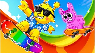 Simon & Pinki Tried the Craziest SKATEBOARD OBBY in Roblox!