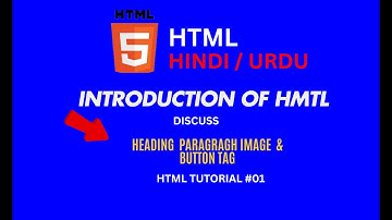 Introduction of Html - Headings - Paragraphs Image & Buttons - Html Tutorial - in Hindi Urdu 2024