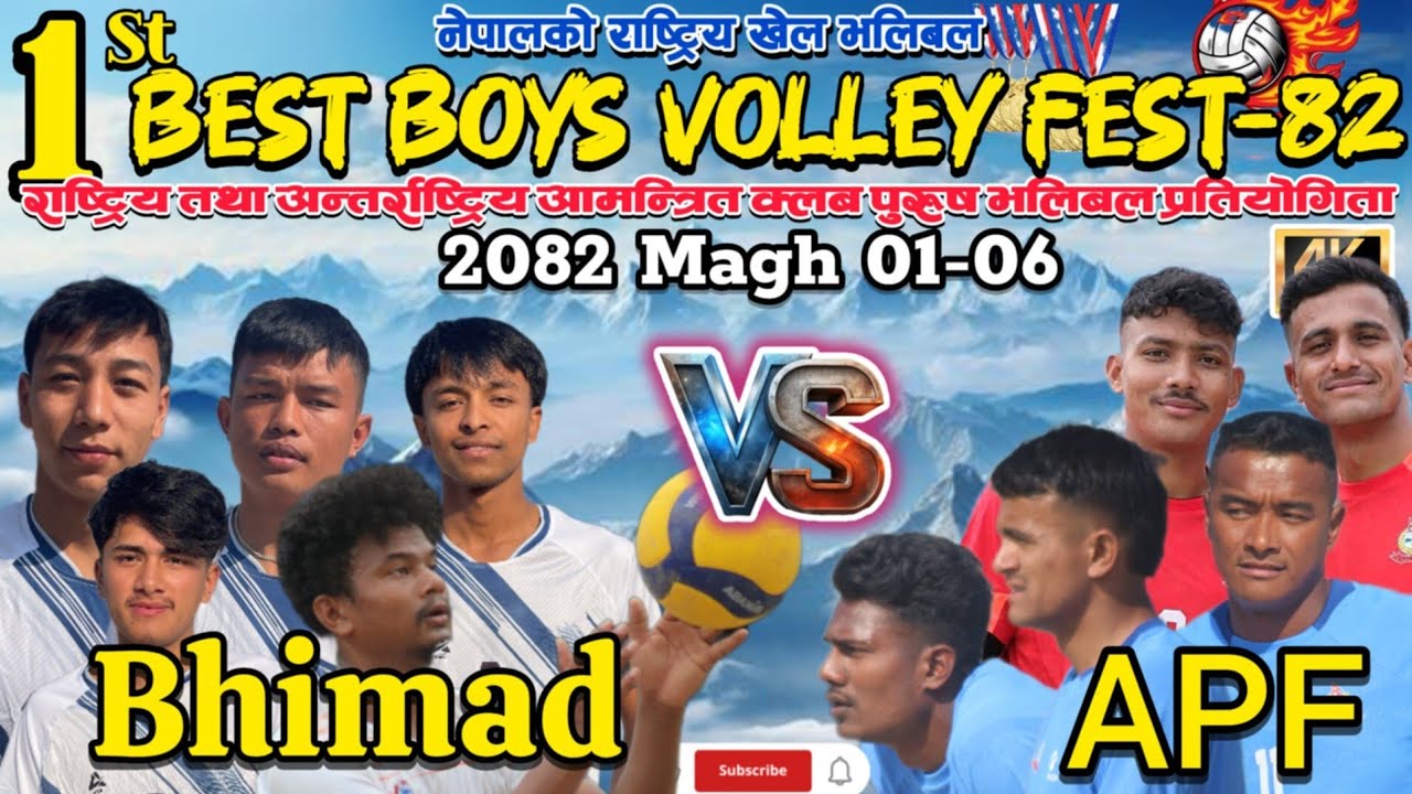 APF vs Best boys bhimad . first best boys volley fest 2082 .