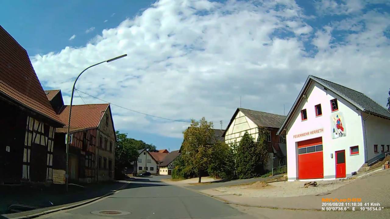 Herreth. Gemeinde Itzgrund. Landkreis Coburg. Ortsdurchfahrt. August 2016