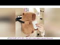 Car Tissue Boxes Capybara Plush accessories Car Backseat Hanging Tissue Bag Box Plush holder cover A