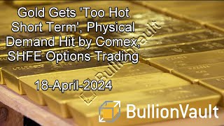 Gold Gets 'Too Hot Short Term', Physical Demand Hit by Comex, SHFE Options Trading
