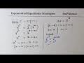 When to use Logarithms to Solve Exponential Equations