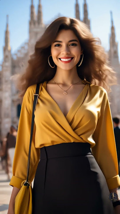 🌟 Stunning Fashion Walk in Europe’s Heart | Confident Summer Street Style 💛🖤