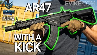 An AR47 with a KICK!  |  EMG Helios BR47 B.R.S.S. with Daniel Defense MK18 Rail AEG Review
