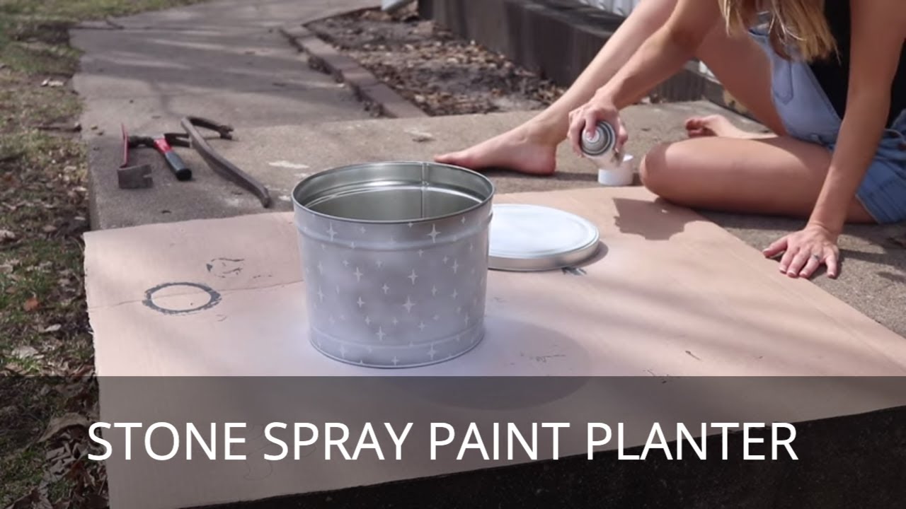 How to Create a Stone or Cement Look with Spray Paint