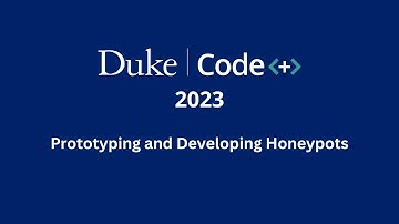 Prototyping and Developing Honeypots