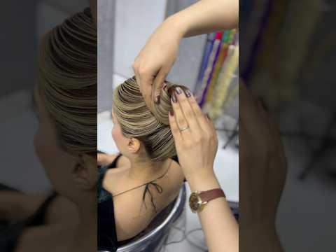 يه روزشلوغ تو سالن Hairstyle عروس تکنیک Hair ولاگ سالن زیبایی پيچ فرانسوي
