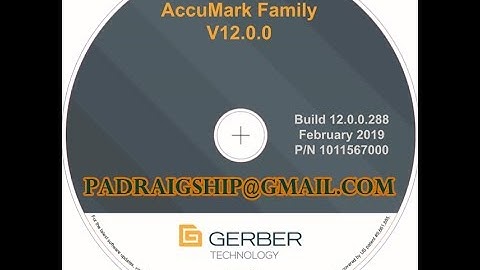 NEW GerberAccumark 12.0.0.288 Permanent License 2019