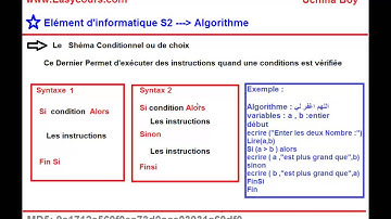 20 - Le Shéma Conditionnel ou de Choix - l