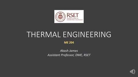 ME204 Thermal Engineering module 6 PART1
