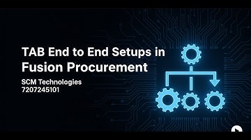 TAB Setups in Oracle Fusion Application Procurement. #oracle #tab #procurement