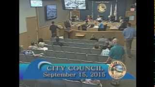 City Council Meeting September 15th, 2015