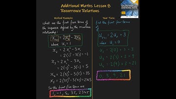8. Recurrence Relations. Additional Maths OCR FSMQ