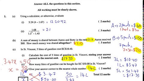 COMPUTATION (CXC MATHS PAST PAPER QUESTION AND SOLUTION)
