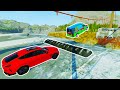 Cars VS Massive Speed Bumps On The Broken Bridge - BeamNG drive High Speed Driving Over Speed Bumps