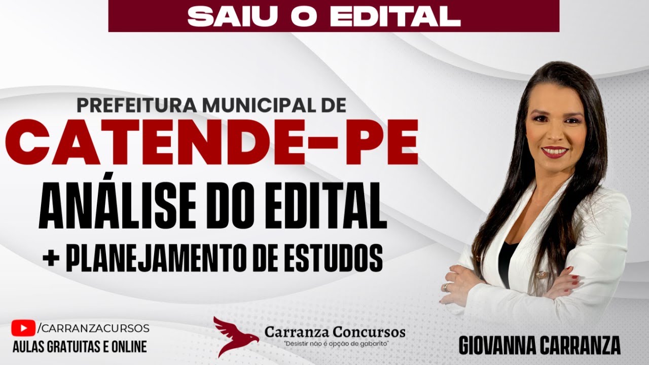 Concurso Catende-PE | Análise do Edital e Planejamento de Estudos ...