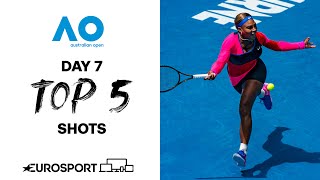 Top 5 shots - Day 7 | Australian Open 2021 - Highlights | Tennis | Eurosport