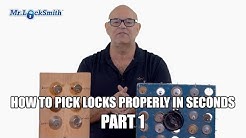 How To Pick Locks Properly In Seconds Part 1 - Mr. Locksmith Video