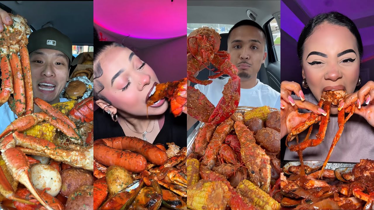 ASMR VIRAL TIKTOK SEAFOOD BOIL COMPILATION