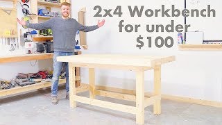 DIY 2x4 Workbench for Under $100 | Modern Builds | Woodworking screenshot 4
