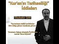 Ebubekir Sifil - "Kur'an'ın Tarihselliği" İddiaları