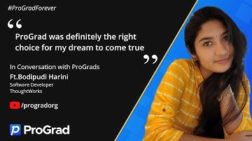 ECE student to Software developer at ThoughtWorks | In conversation with ProGrads | Harini