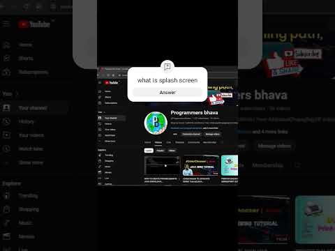 splash screen with