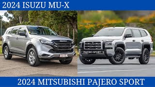 New Isuzu MU-X 2024 Vs. Mitsubishi Pajero Sport 2024 Comparison