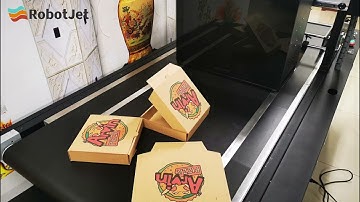 #box #digitalmarketing  How to print on pizza box by robotjet single pass digital printer?