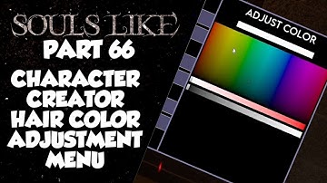Souls Like Tutorial Part 66 | Character Creator Adjust Hair Color Menu | Unreal Engine 5