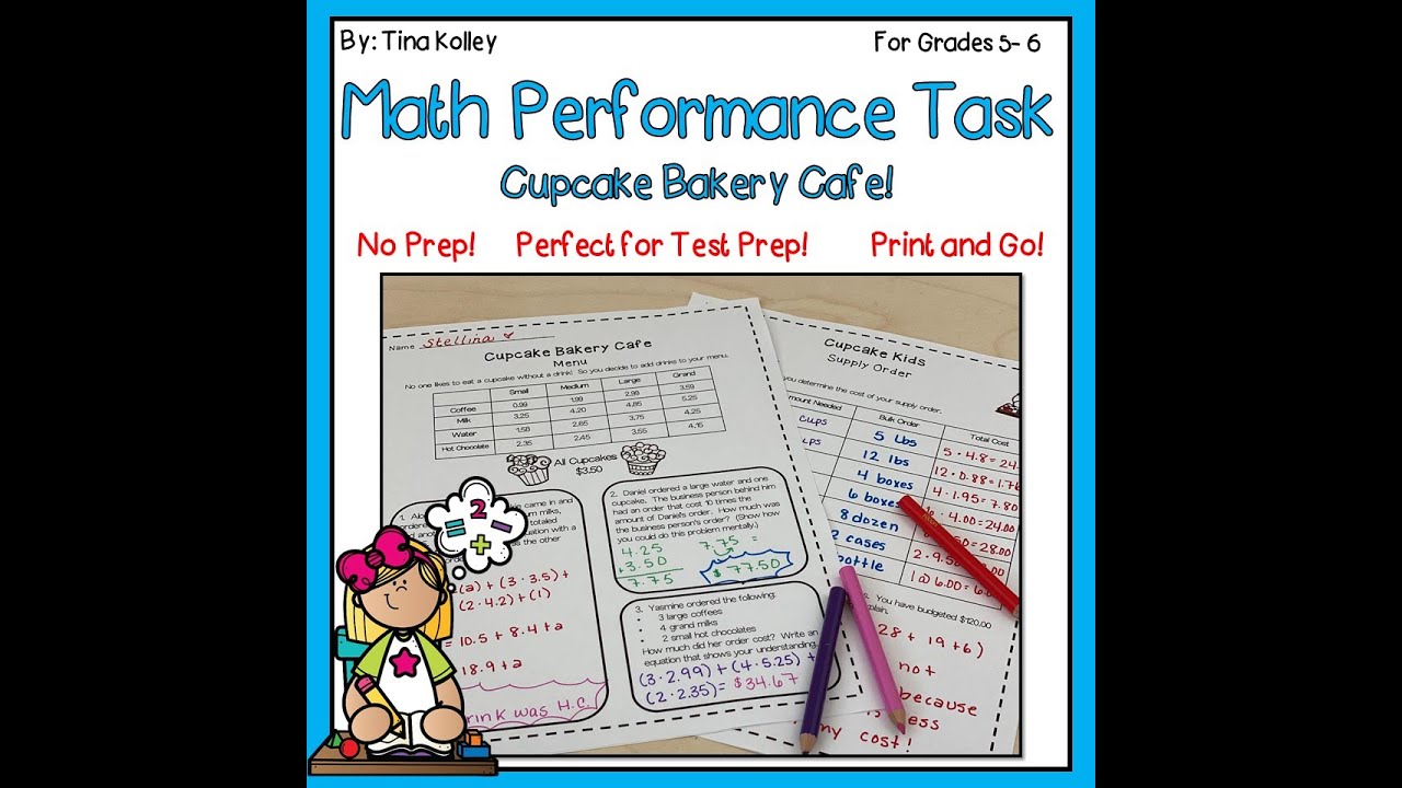 Math Performance Task Cupcake Bakery