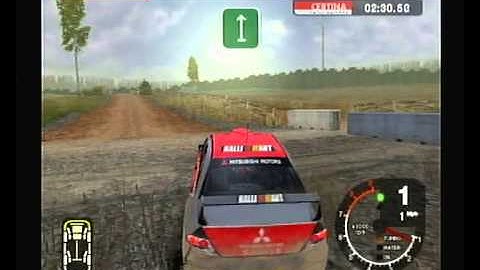 "Colin McRae Rally 2005" Playstation 2 (PS2) opening and gameplay (no commentary, no logos)