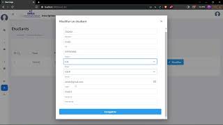 Web School Management App - Demo | React & Spring Boot screenshot 4
