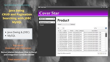 Java Swing CRUD and Pagination Searching with JDBC MySQL | Bonus Relation Database One to Many