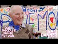 George and the team banner | Old People&#39;s Home For 4 Year Olds