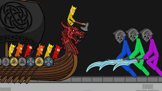 Stickman Fight Viking vs ROBOT - Bridge Clash Battle Fight screenshot 1