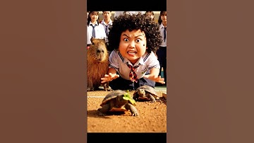 Hân đua RÙA với capy   #capybara #cappy#shortvideo #shorts