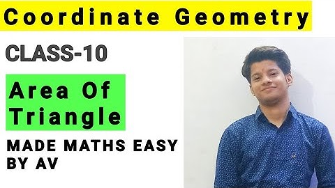 Coordinate Geometry Class-10 | Area Of Triangle | INTRODUCTION | Ex-7.3 , Q-3 |