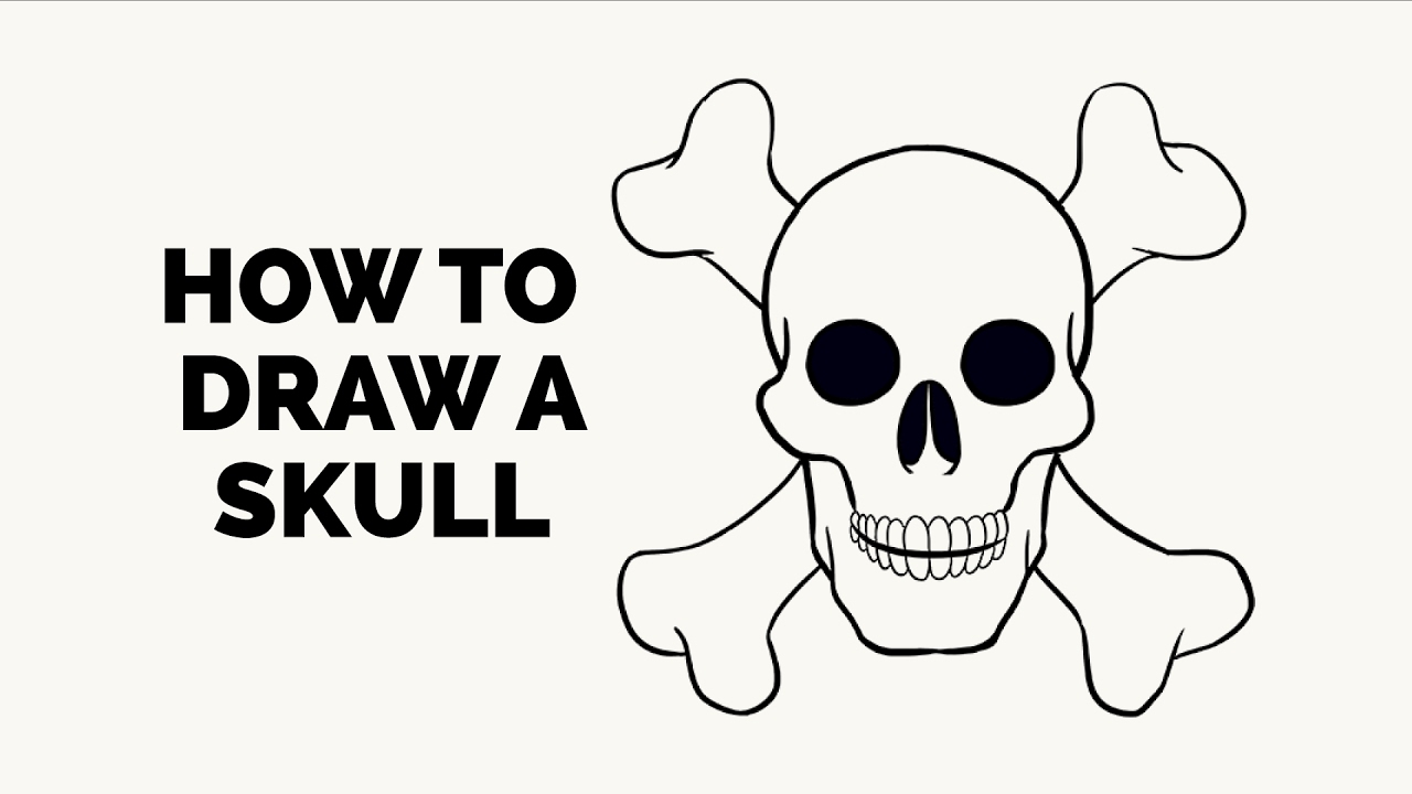 How to Draw a Skull Halloween Drawings YouTube
