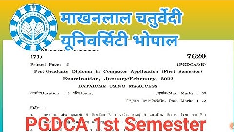 pgdca 1st sem database using ms-access