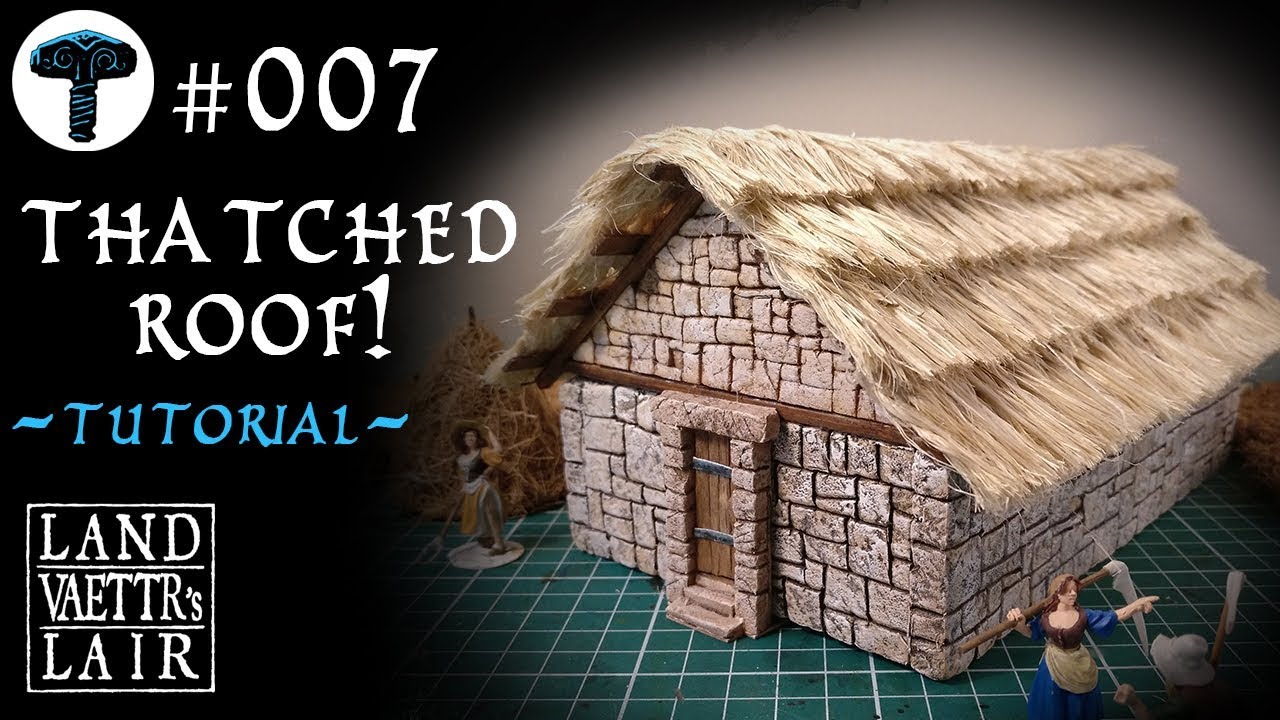 Crafting A Thatched Roof For Tabletop Rpg Tutorial Youtube